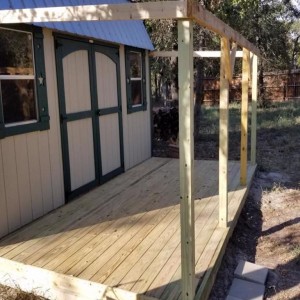 Flooring of the porch completed