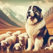 Generated Microsoft Edge Browser when I asked "created an image of a Caucasian shepherd dog guarding"